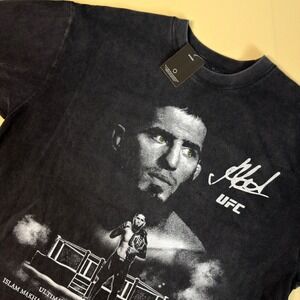 NEW UFC Islam Makhachev Champion T-Shirt Mens XL Black Graphic Tee Official 2025